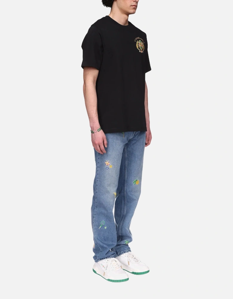Men T ShirtS Joyaux D'Afrique Tennis Club Summer Cotton Tee Black