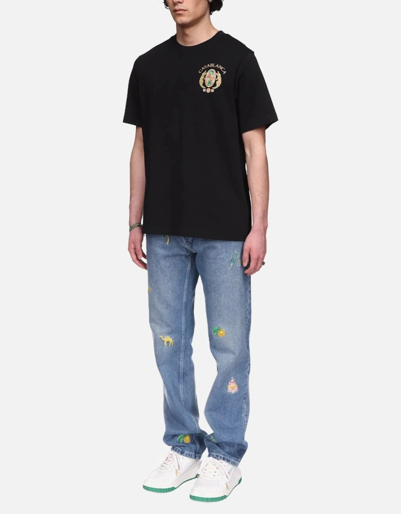 Men T ShirtS Joyaux D'Afrique Tennis Club Summer Cotton Tee Black