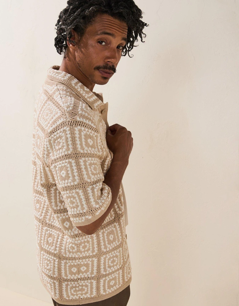 Bart RLX 5 Short Sleeve Shirt Knit - Light Brown