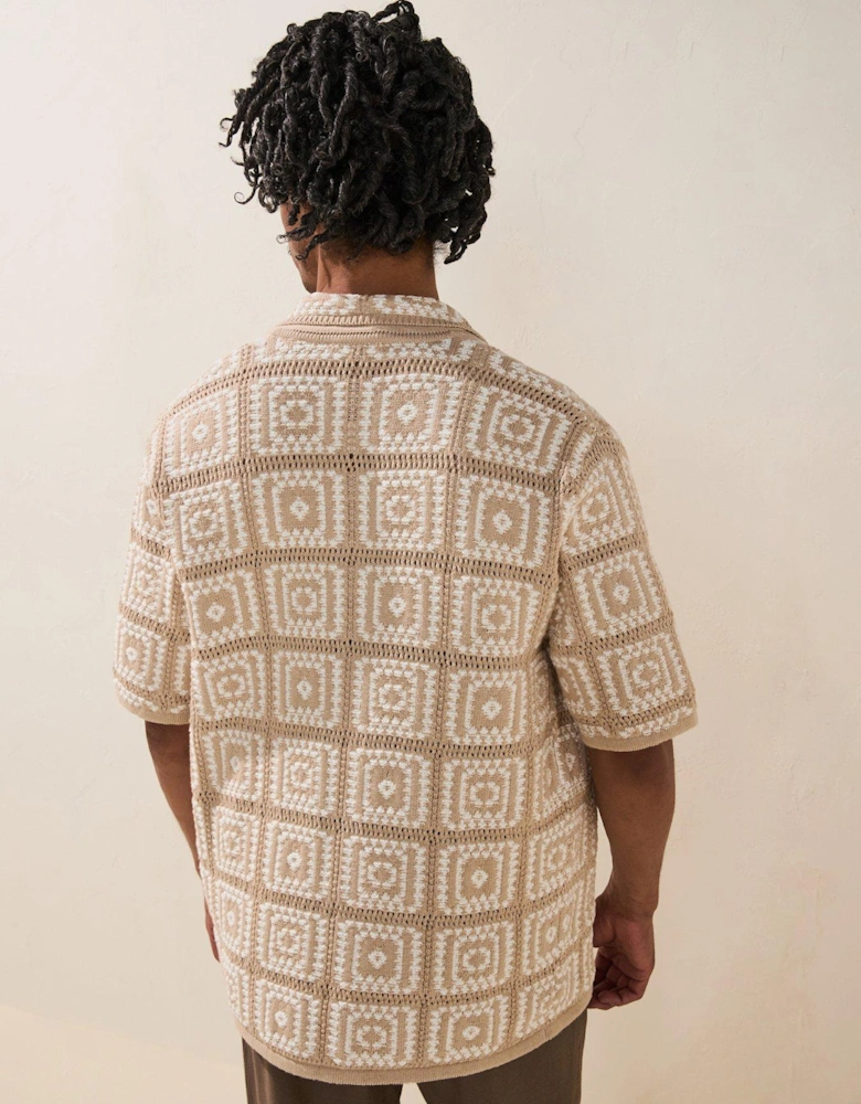 Bart RLX 5 Short Sleeve Shirt Knit - Light Brown