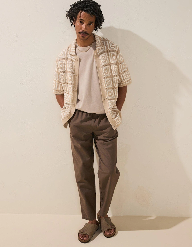 Bart RLX 5 Short Sleeve Shirt Knit - Light Brown