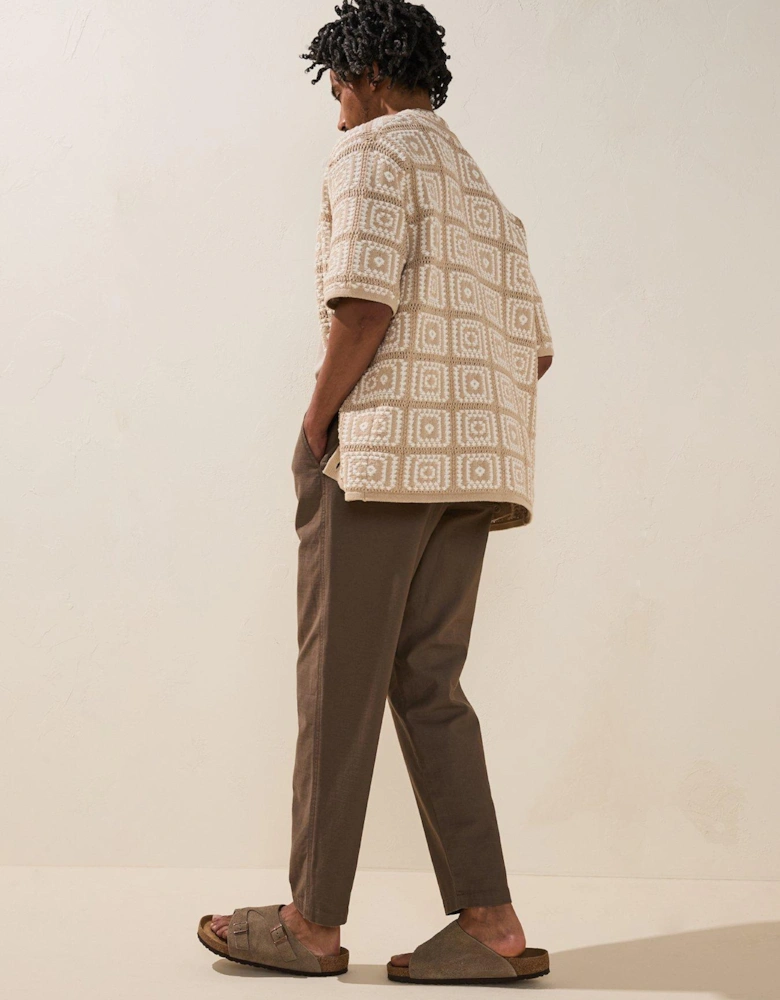 Bart RLX 5 Short Sleeve Shirt Knit - Light Brown