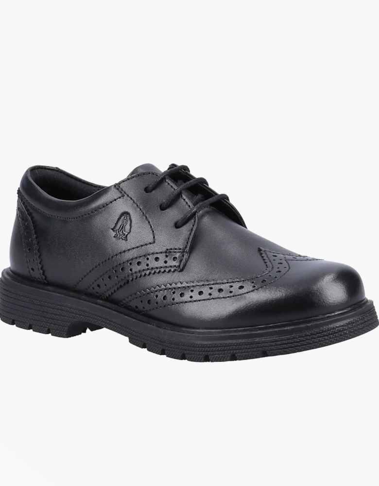 SALLY 2 Girls Leather School Shoes Black