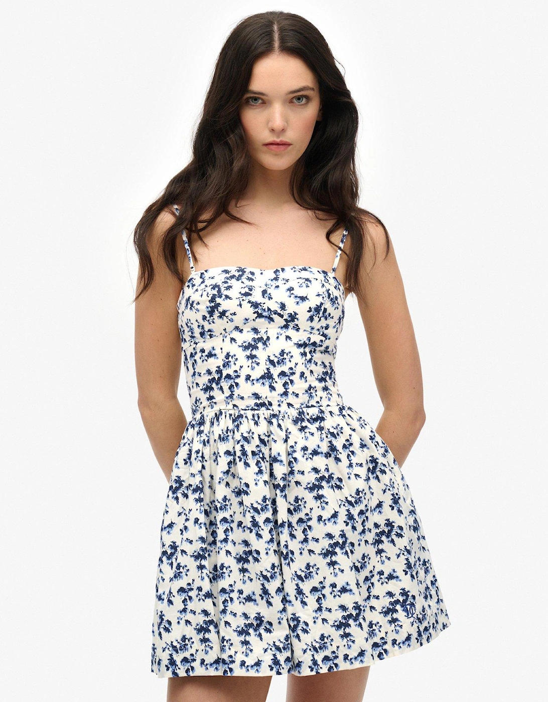 Corset Cami Mini Dress - Blue, 2 of 1