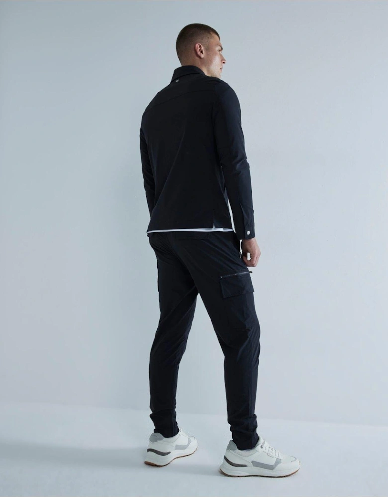 Utility Tech Pocket Shacket - Black