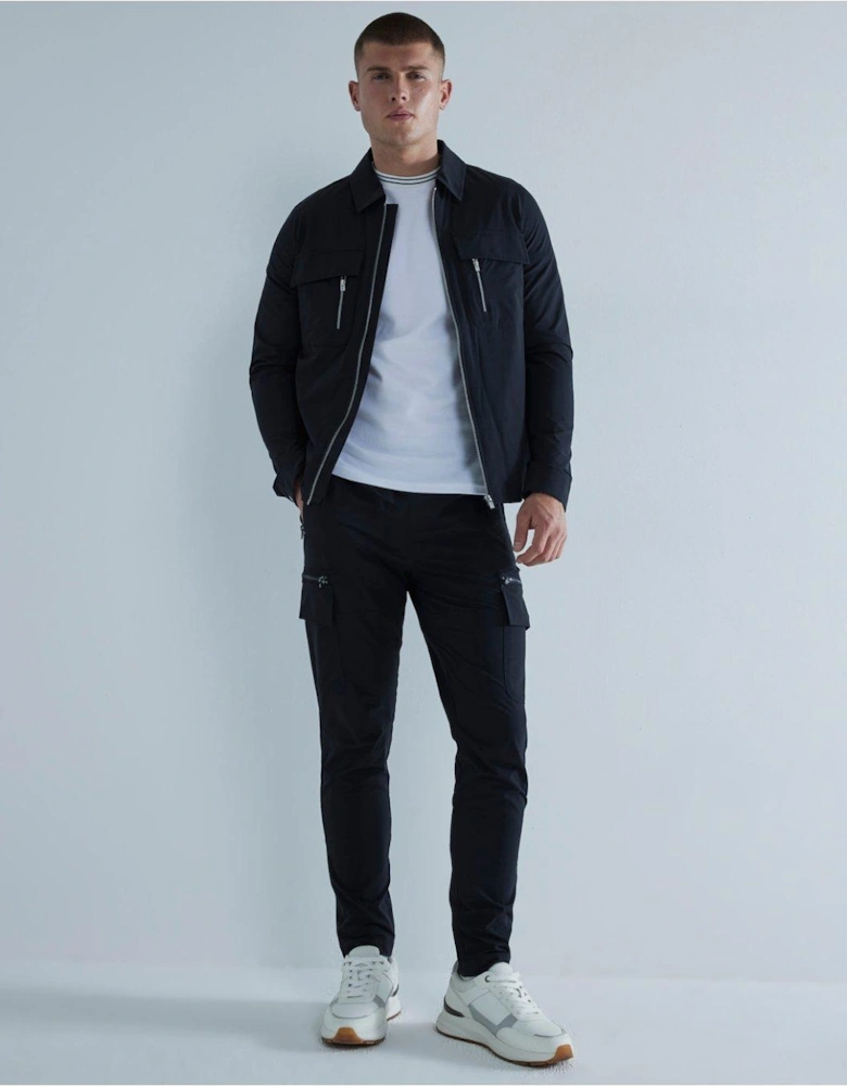 Utility Tech Pocket Shacket - Black