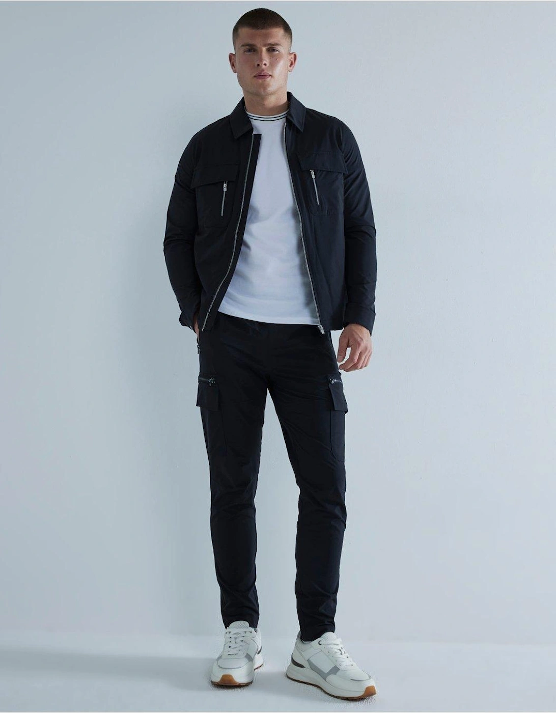 Utility Tech Pocket Shacket - Black