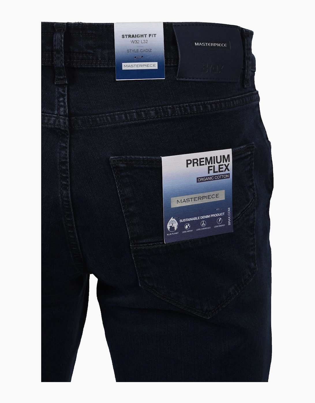 Men's Brax Cadiz Denim Jean Dark Denim - Navy - Size: 34/34