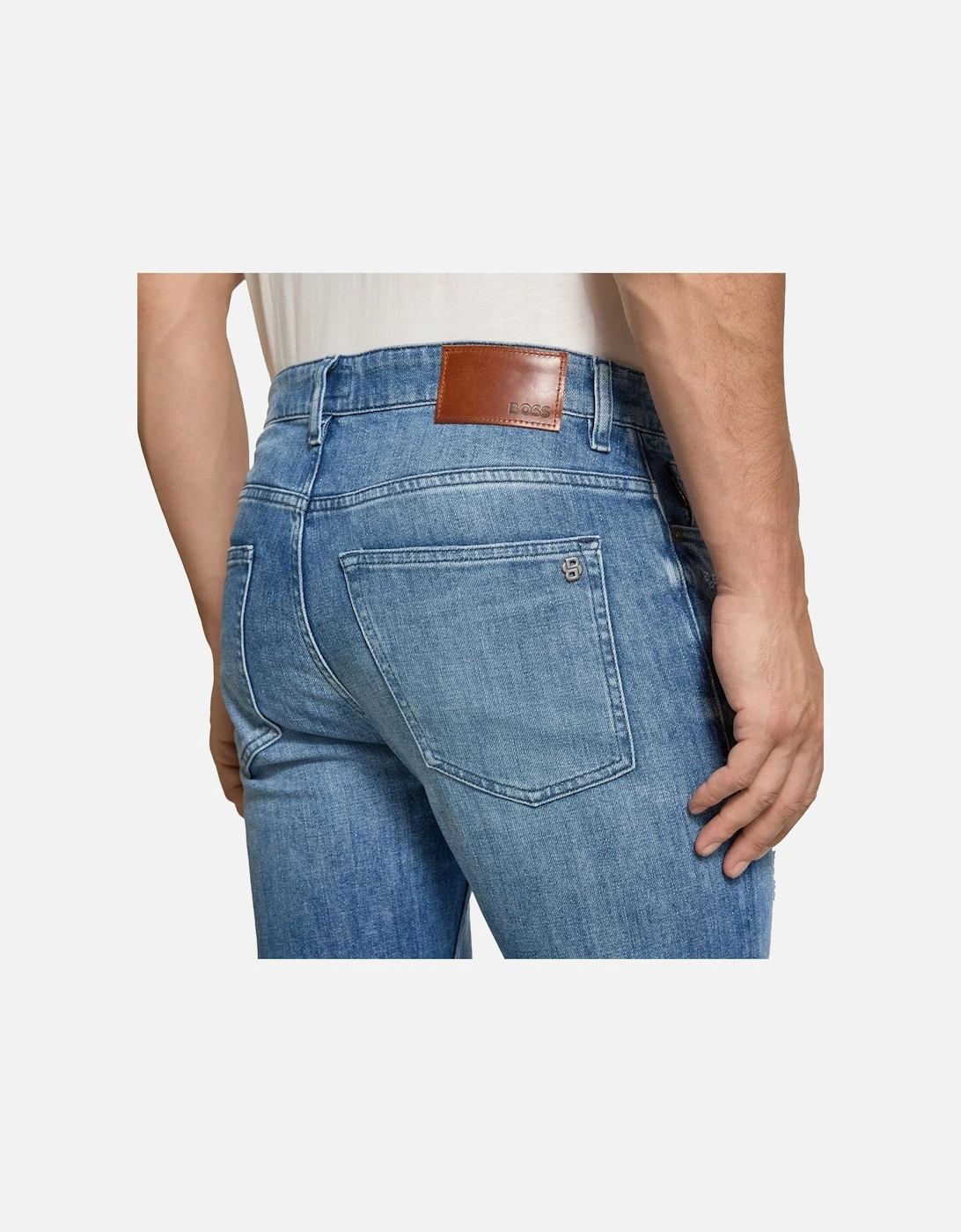 BOSS Delaware Bo Slim fit Stretch Denim Jeans Bright Blue