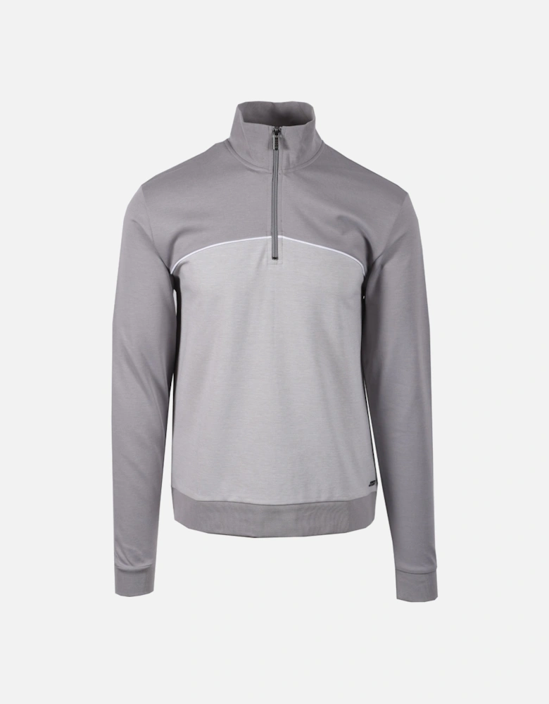 Boss Tracksuit Half Zip Light Pastel Grey