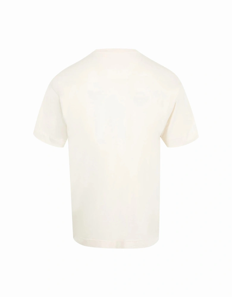 Monogram College Embroidered Logo T-Shirt in White