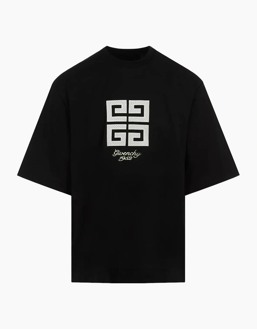 Givenchy Men's Black 4G 1952 Embroidered Logo Oversized T-Shirt In  36 S