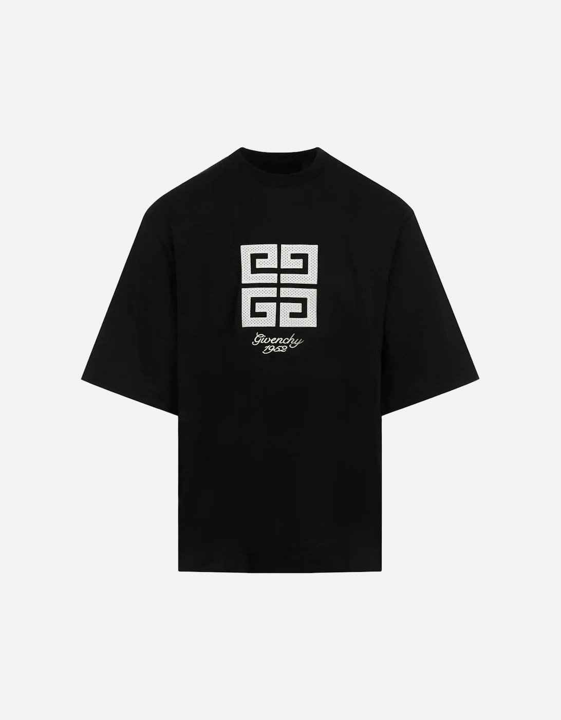 4G 1952 Embroidered Logo Oversized T-Shirt in Black, 5 of 4
