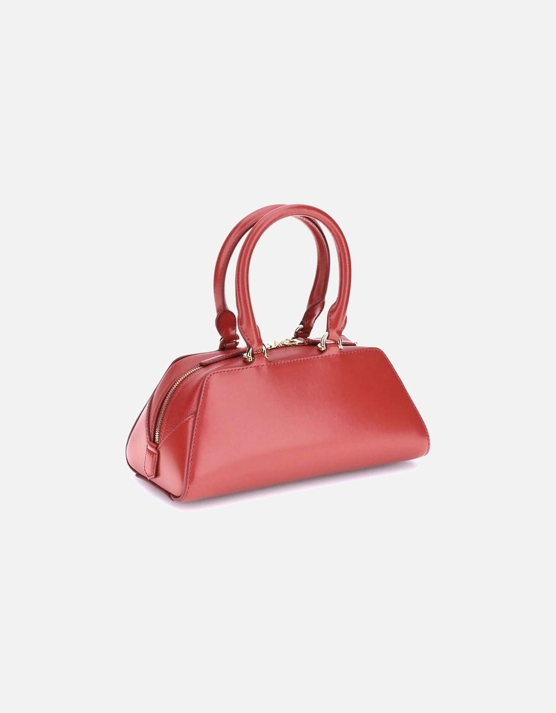 Mini Handbag with Adjustable Strap and Gold Details Women - Red