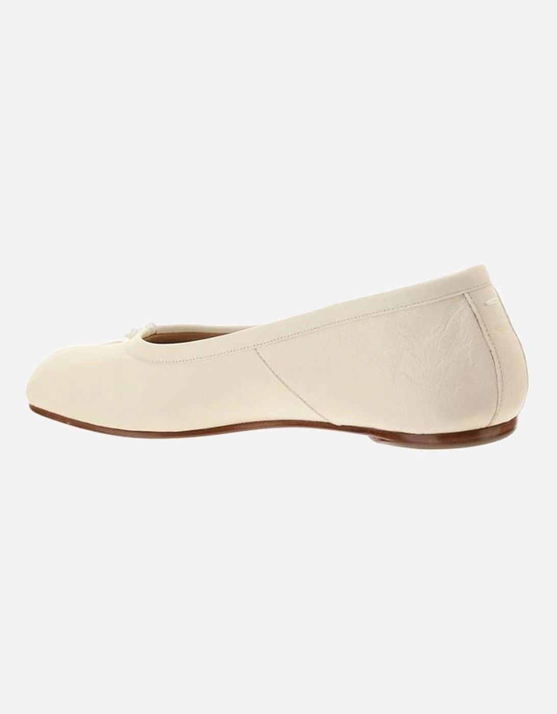 Calfskin Tabi Ballerinas with Press-Stamped Logo Women - White Shoes