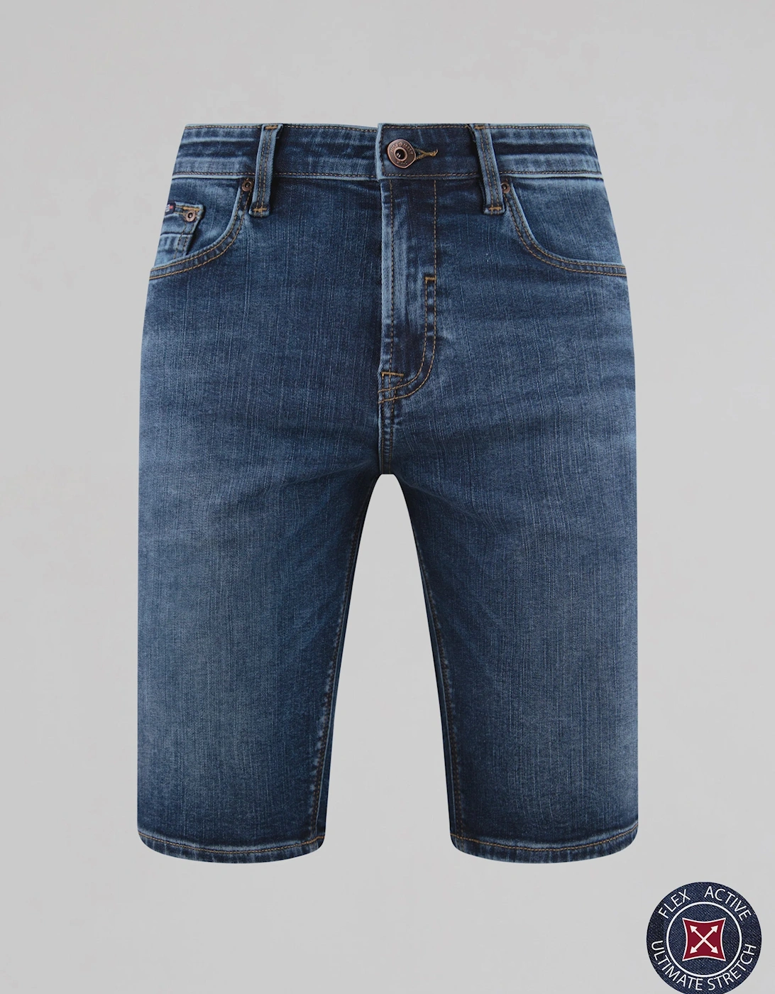 Flex Active Denim Short - Mid Blue, 4 of 3