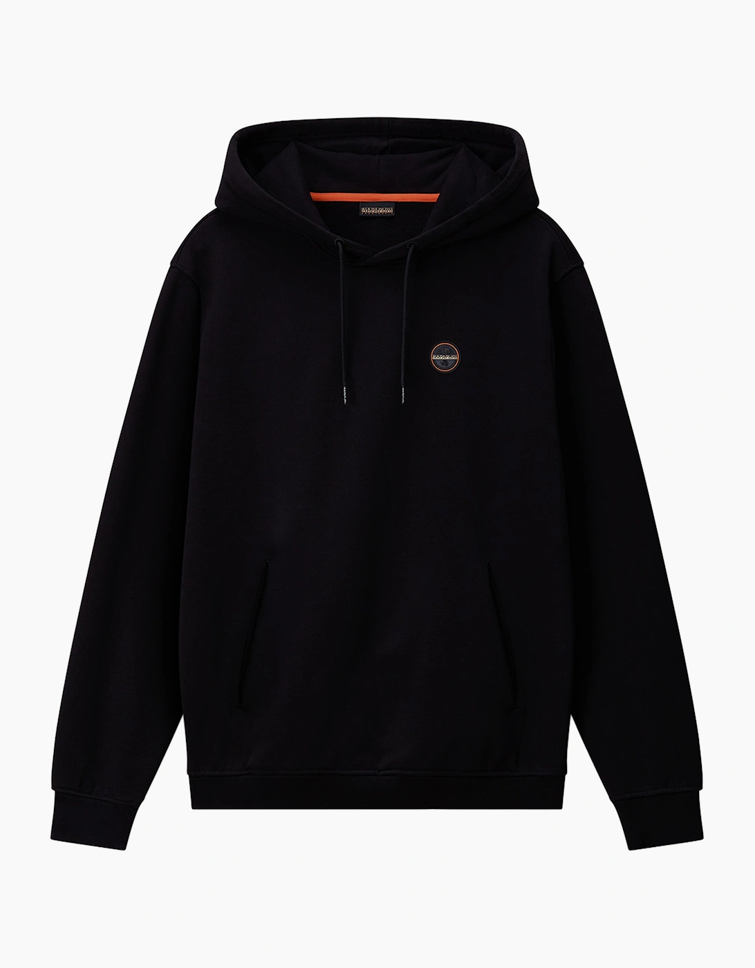 Napapijri Men's Black B-Badge Loopback Hooded Sweat - Size: 38