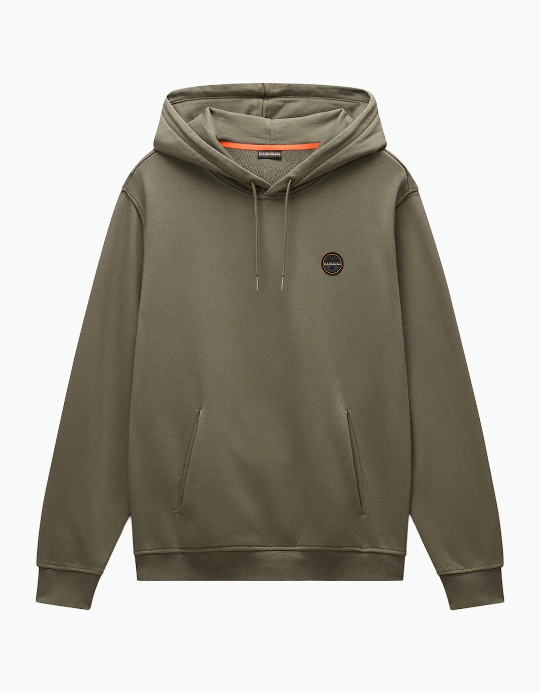 Napapijri Men's Tan B-Badge Loopback Hooded Sweat - Size: 42