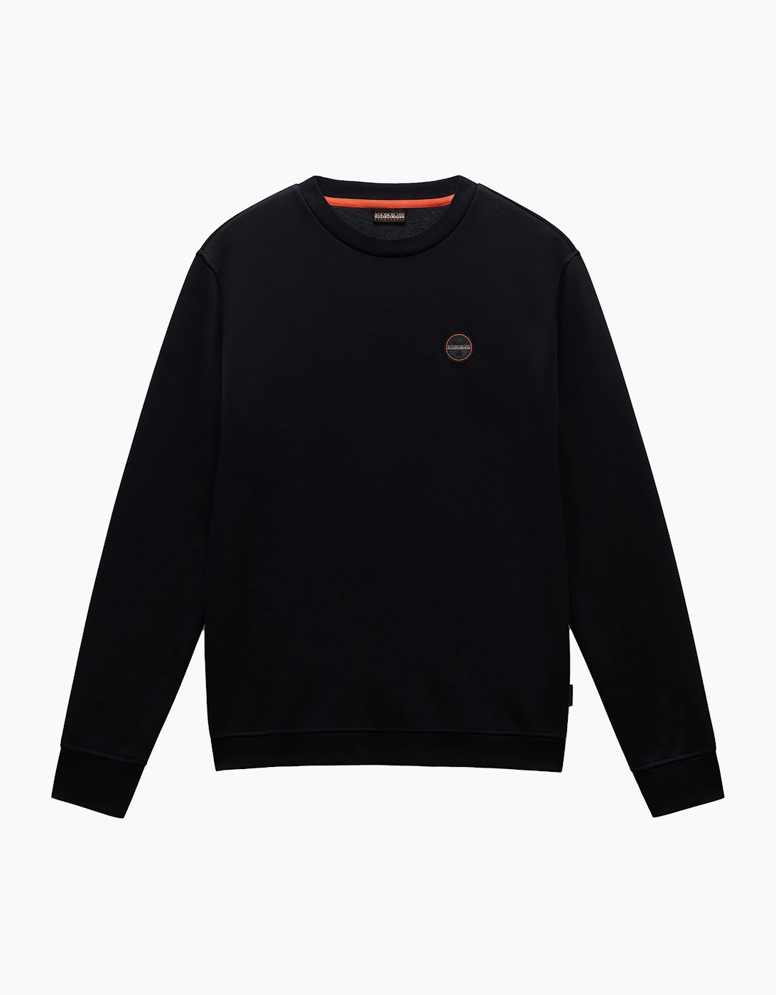Napapijri Men's Black B-Badge Loopback Crew Sweat - Size: 38