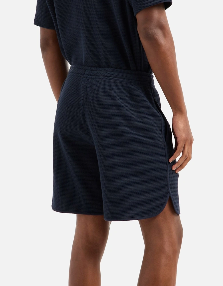 Waffle Jersey Lounge Shorts Navy Blue