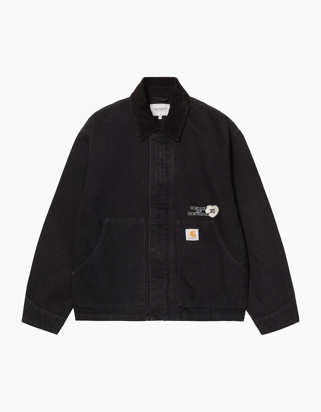 Men's Carhartt WIP OG Arcan Graphic Jacket Black/Black Heavy Stone Wash - Size: 42/Regular