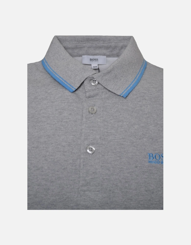Kids Grey Short Sleeve Polo Shirt
