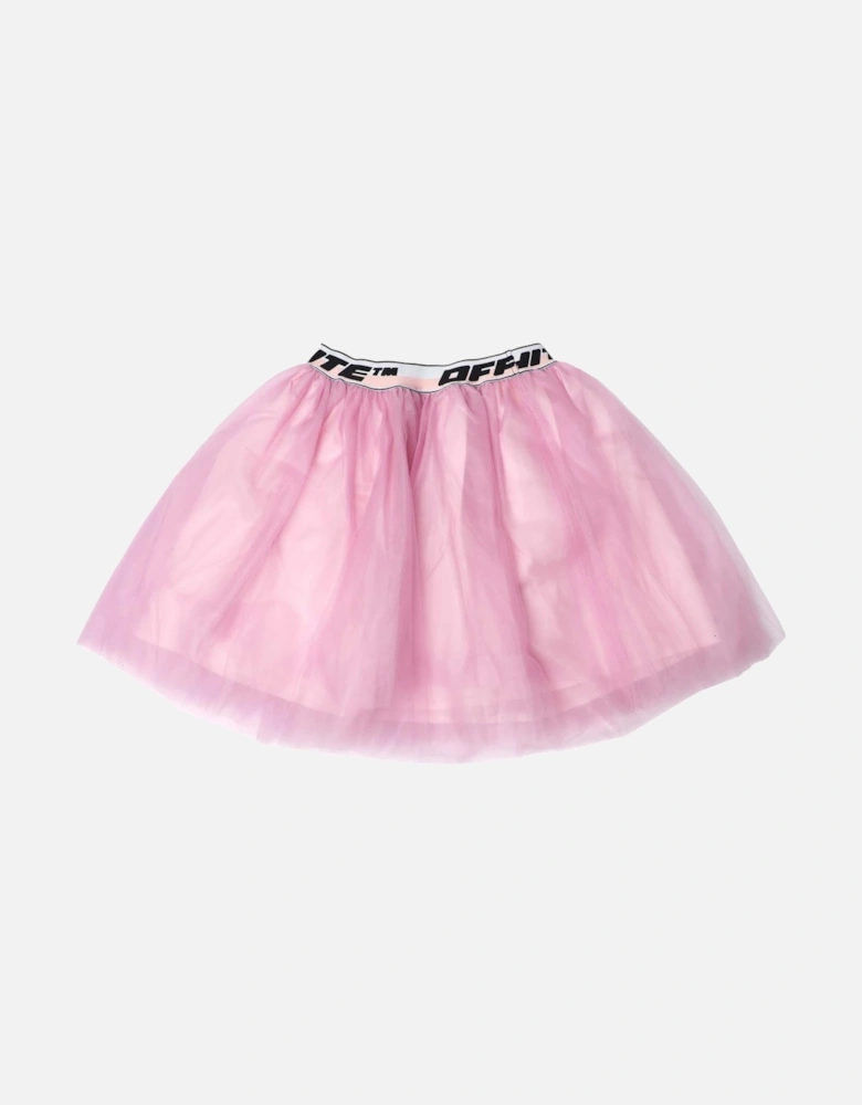 Juniors Logo Band Tulle Skirt