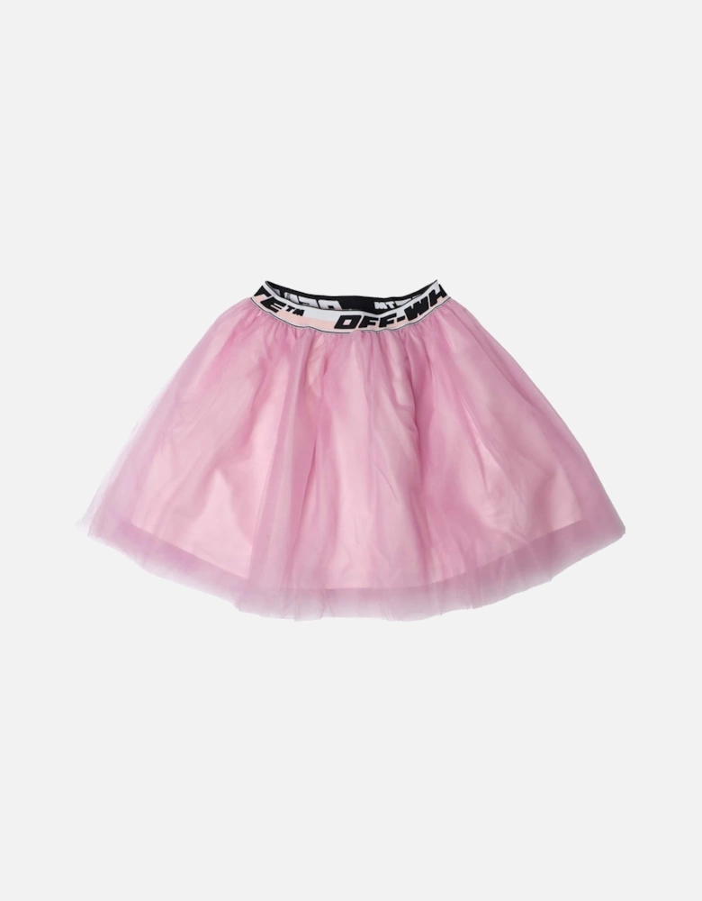 Juniors Logo Band Tulle Skirt