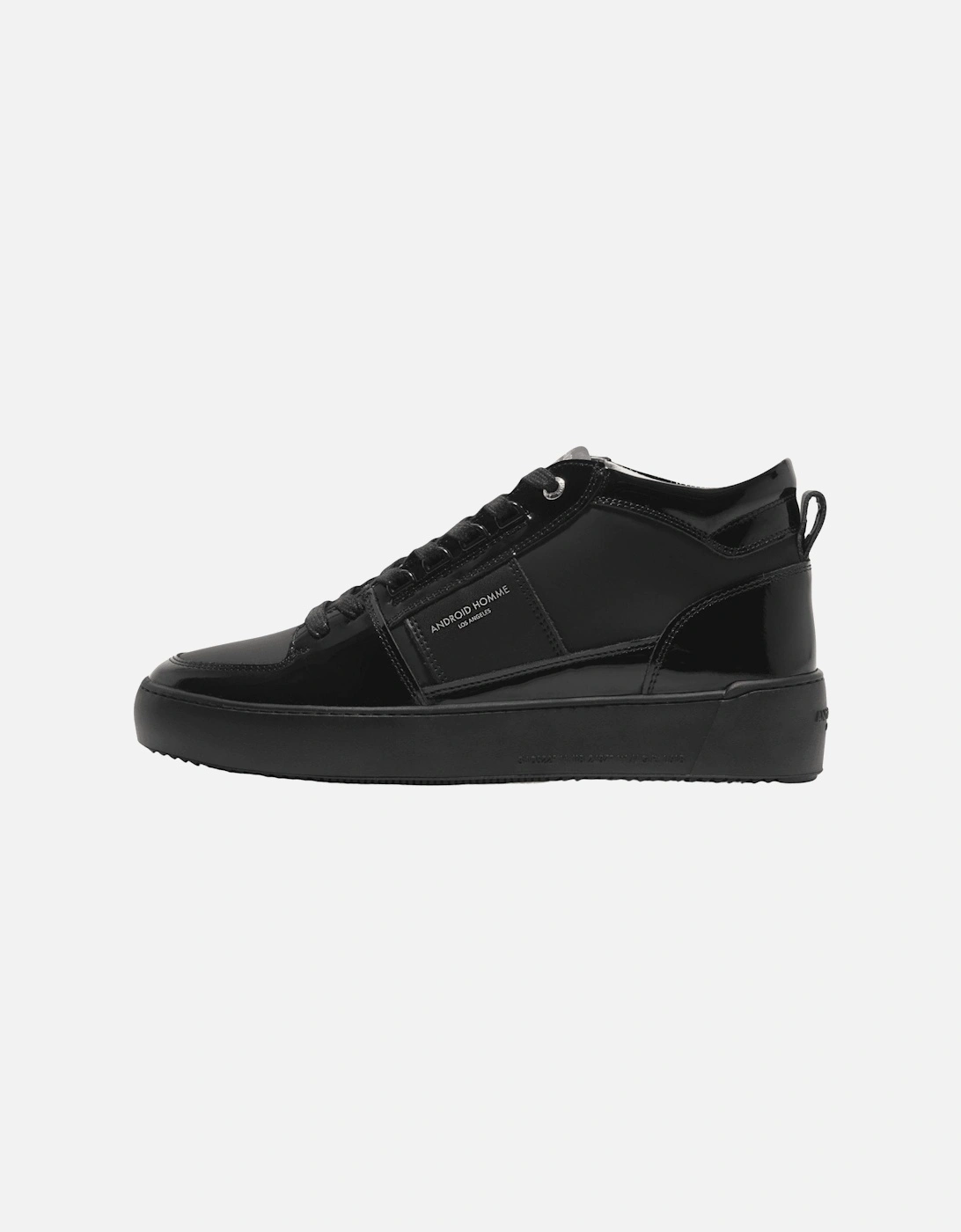 Point Dune Gomma Black Patent High Top Sneaker, 4 of 3