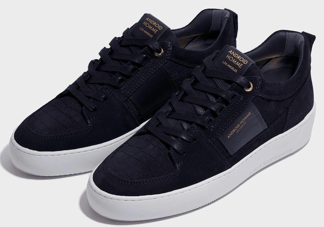 Point Dune Suede Navy Trainer