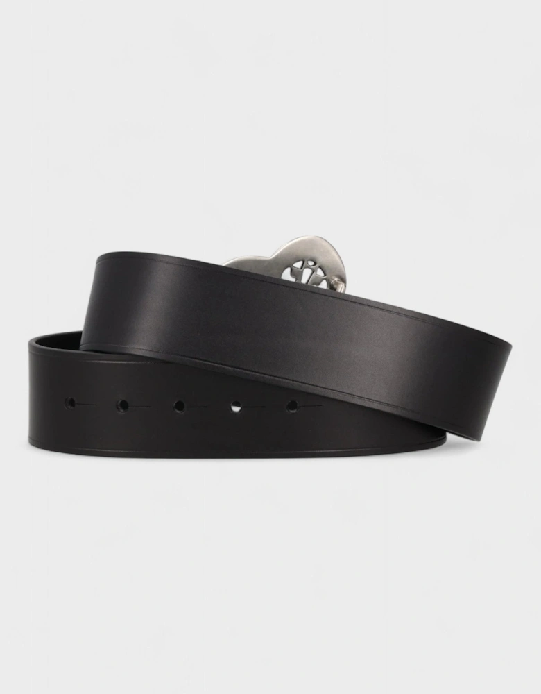 Adaria Sculptured Buckle Belt Black