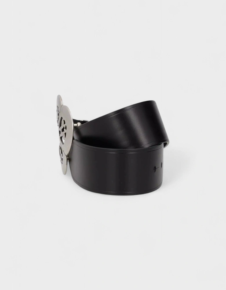 Adaria Sculptured Buckle Belt Black