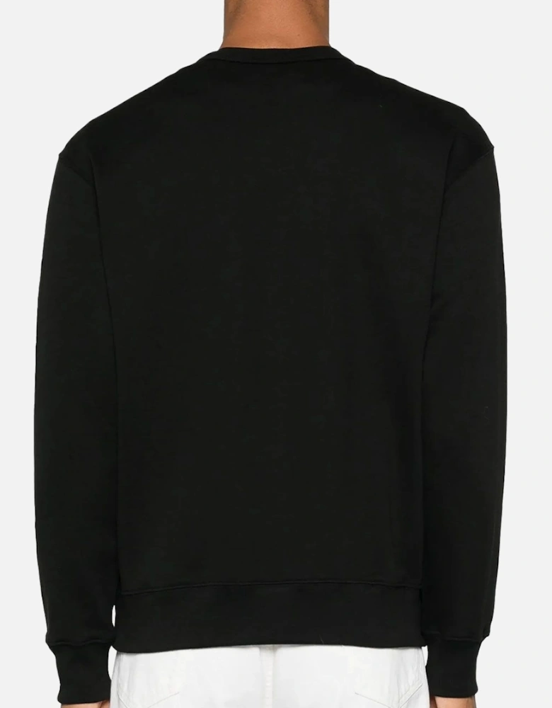 Men's Black Lucky Tiger Embroidered Sweatshirt