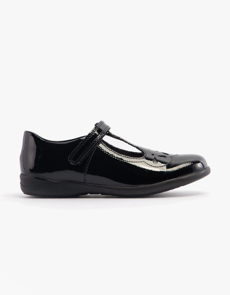 POPPY Girls Patent School Shoes Black