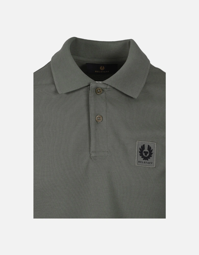 Long Sleeved Polo Shirt Sage Green