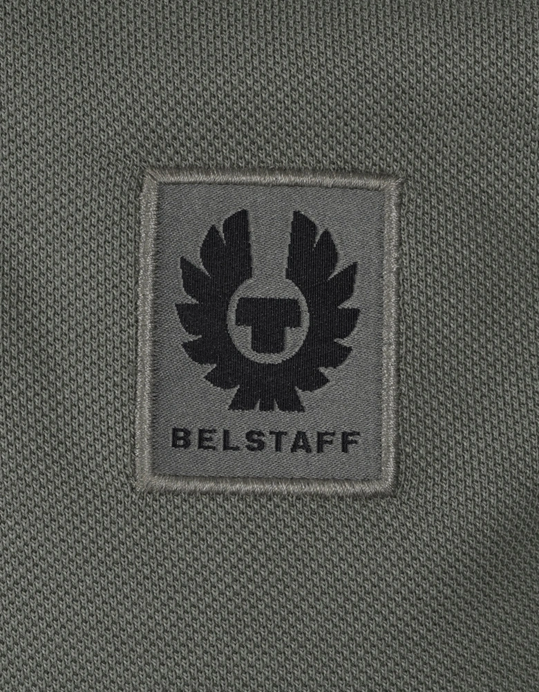 Long Sleeved Polo Shirt Sage Green