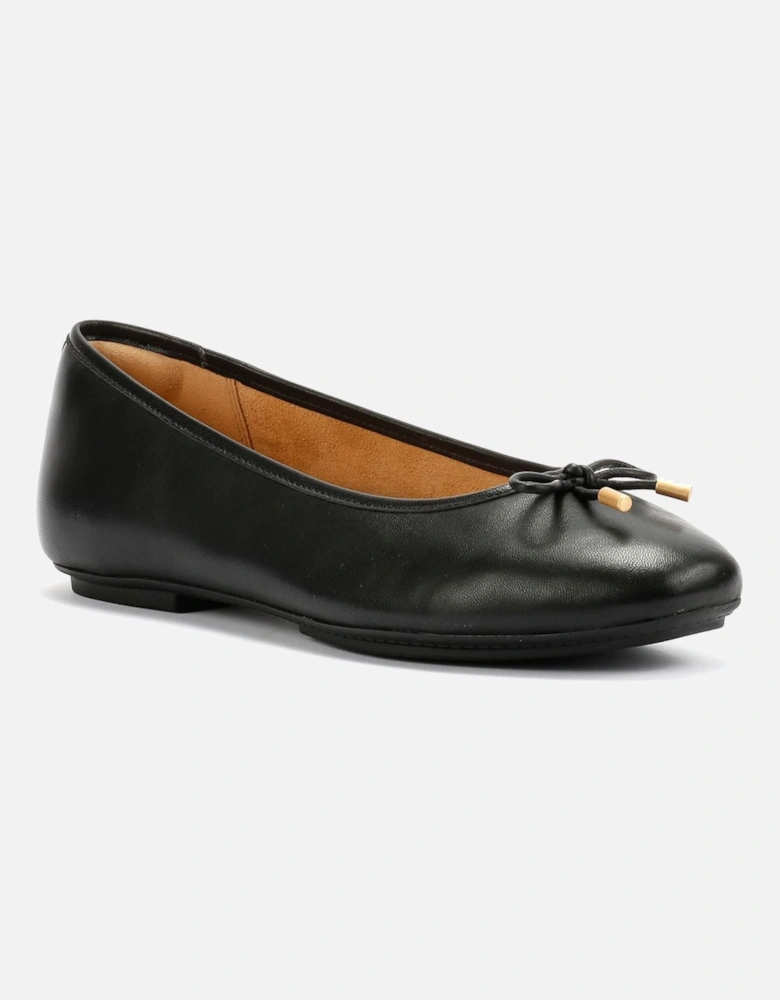 Delicato Leather Women's Black Ballet Flats