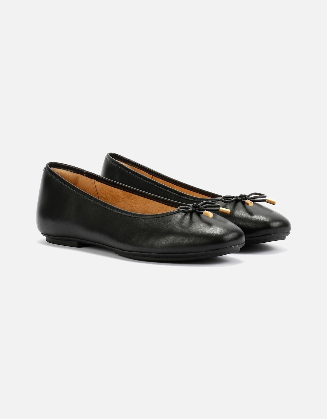 Delicato Leather Women's Black Ballet Flats, 9 of 8