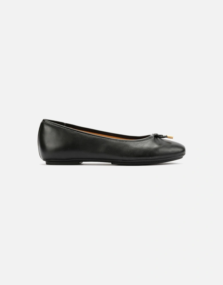 Delicato Leather Women's Black Ballet Flats