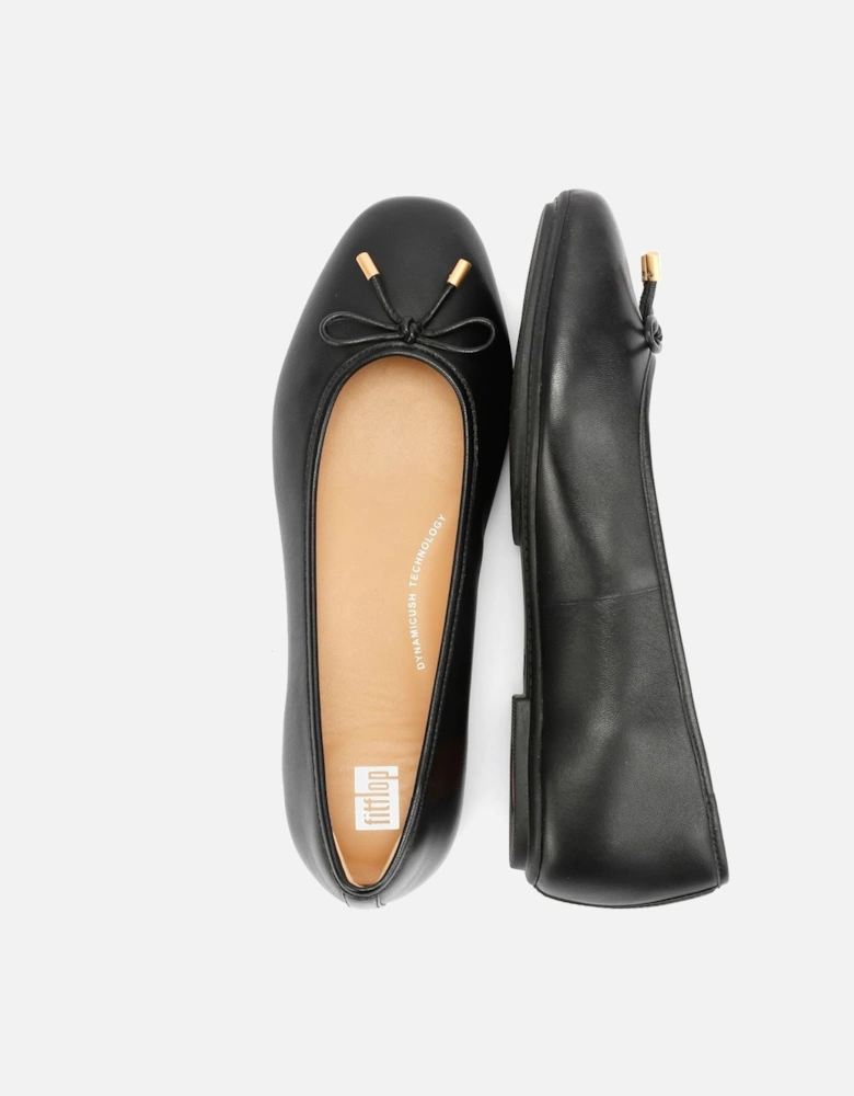 Delicato Leather Women's Black Ballet Flats