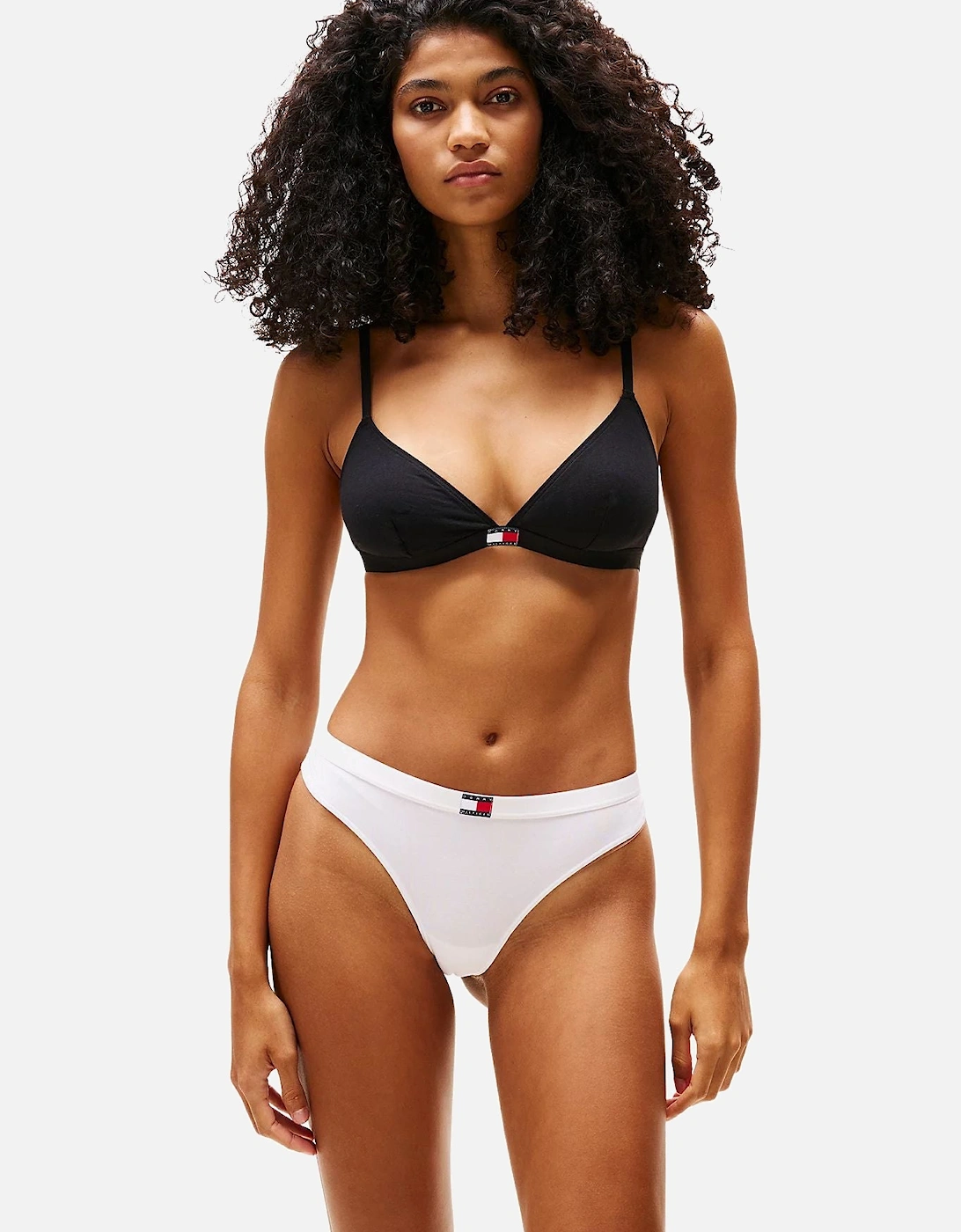 3-Pack Heritage Logo Triangle Bras, Black/White/Navy
