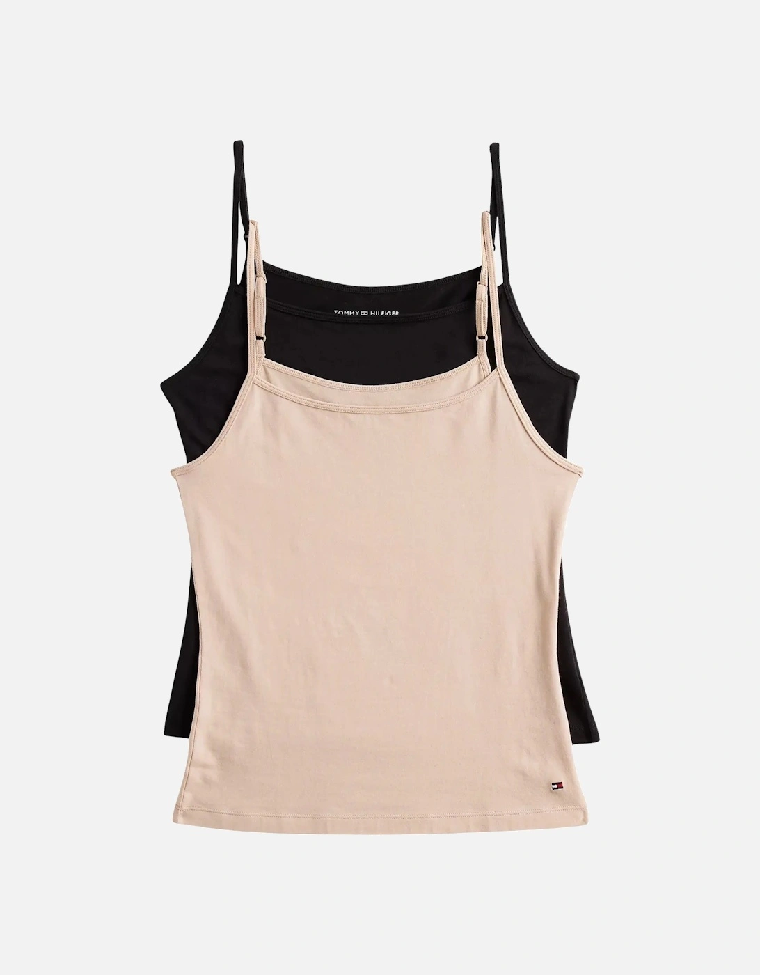 Women 2-Pack Camisole Vest Tops, Beige/White, 5 of 4
