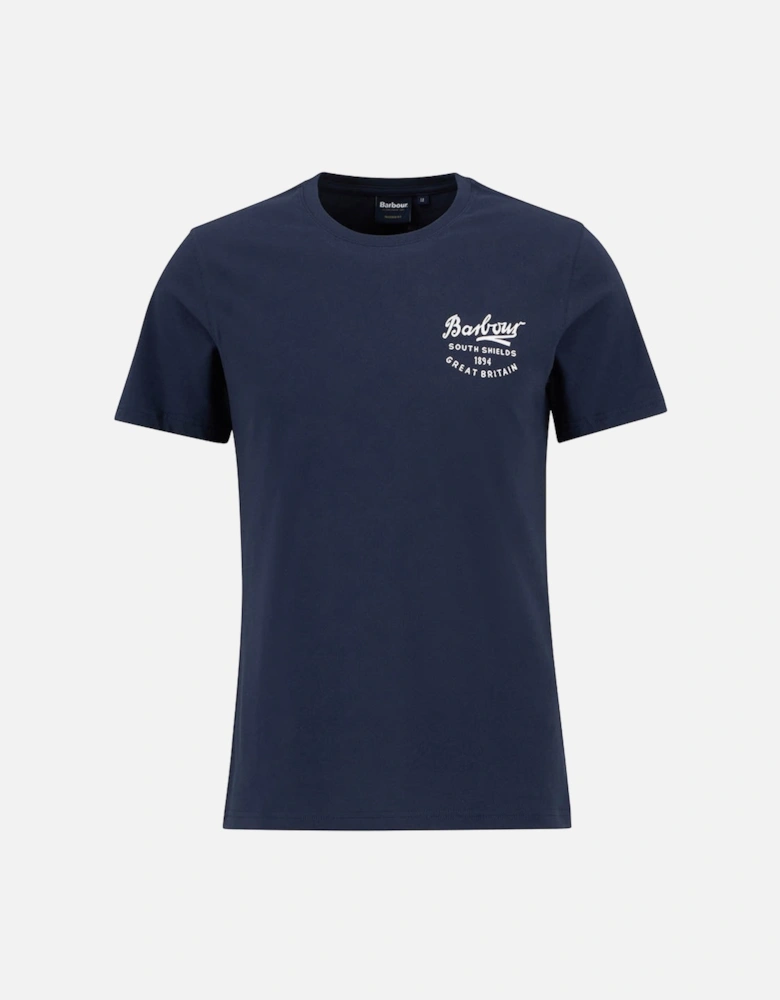 Script Mens Graphic T-Shirt - Navy