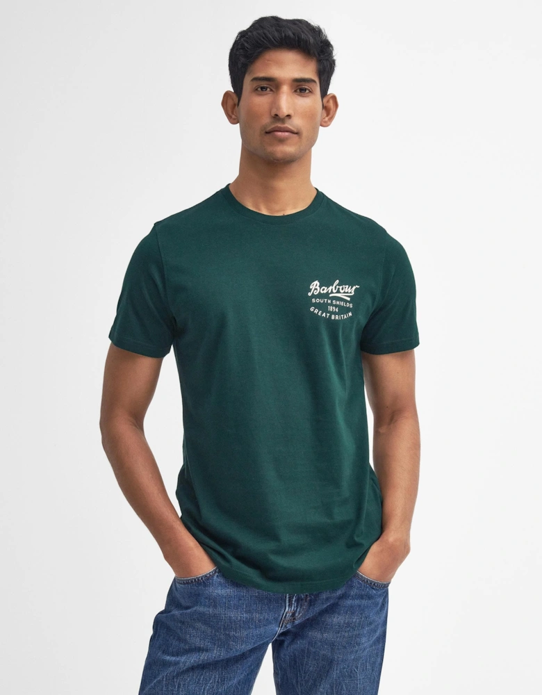 Script Mens Graphic T-Shirt - Seaweed