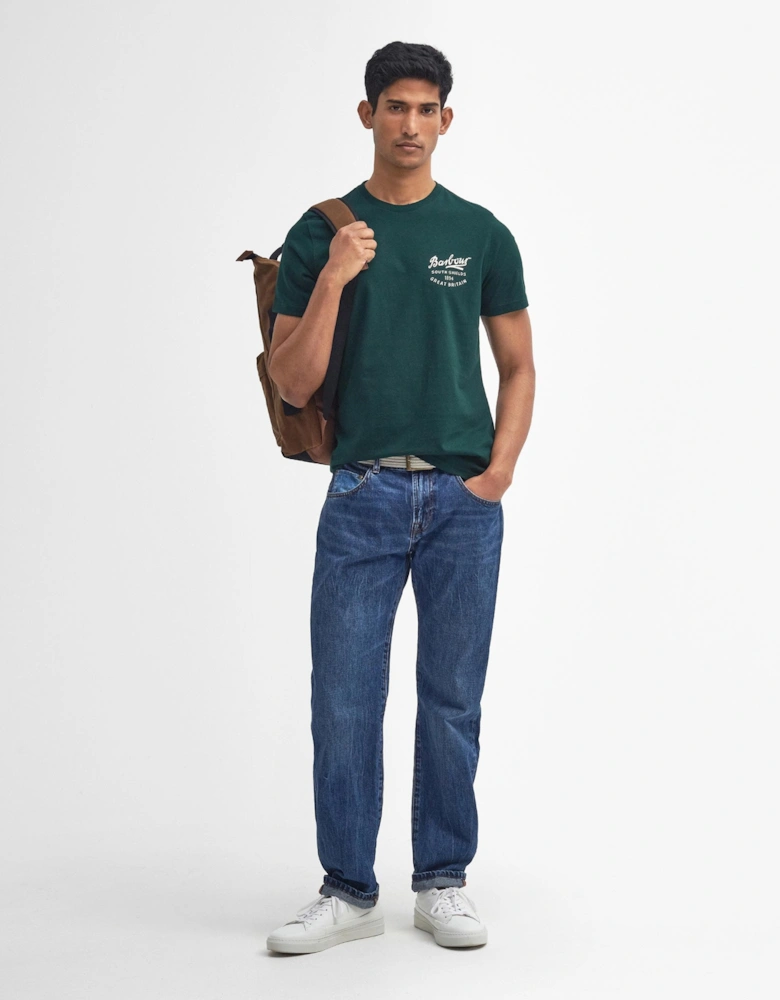Script Mens Graphic T-Shirt - Seaweed