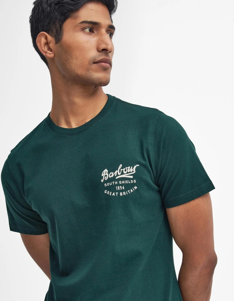 Script Mens Graphic T-Shirt - Seaweed