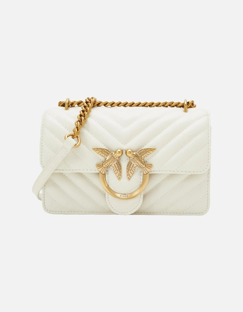 Love Birds Mini Bag Quilted Chain Crossbody Women - White