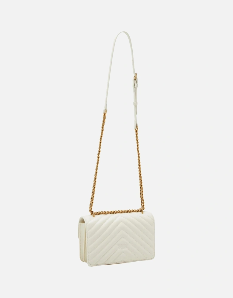 Love Birds Mini Bag Quilted Chain Crossbody Women - White