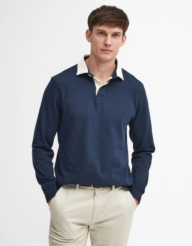 Howtown Mens Long Sleeve Rugby Shirt