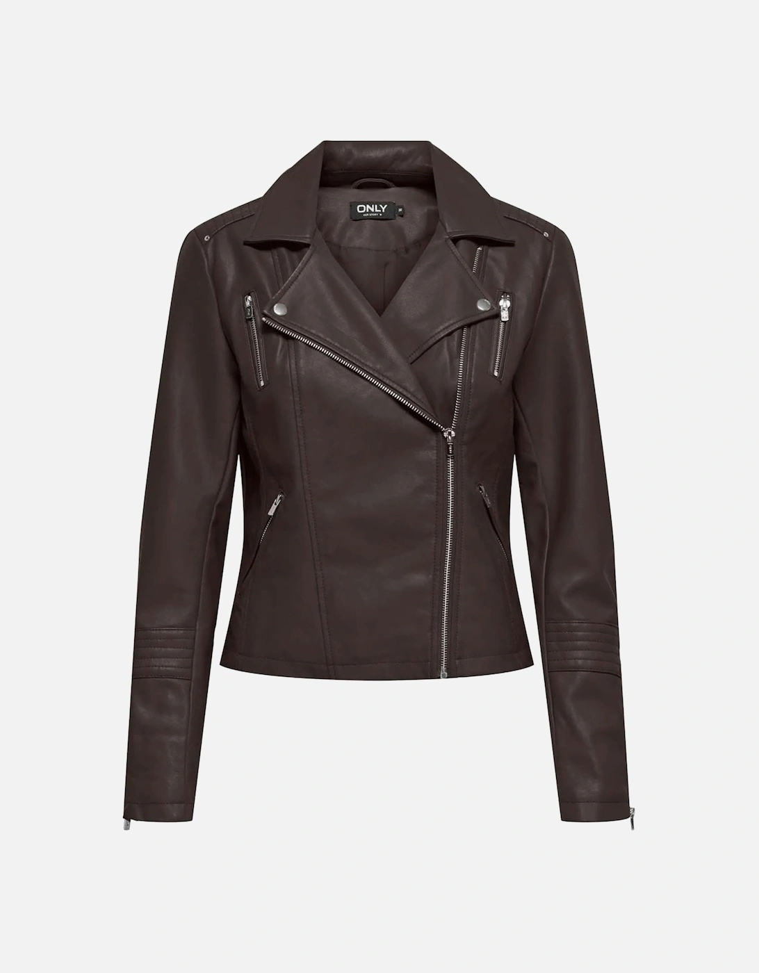 Gemma Faux Leather Biker Jacket - Womens Gemma Faux Leather Biker Jacket, 5 of 4